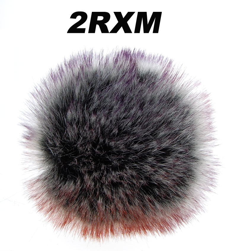 Futro 2RXM czarny środek - końcówki fioletowo rude